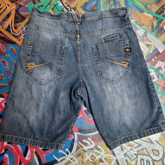 Eminem Slim Shady vintage baggy denim shorts - size 38 - Picture 7 of 10